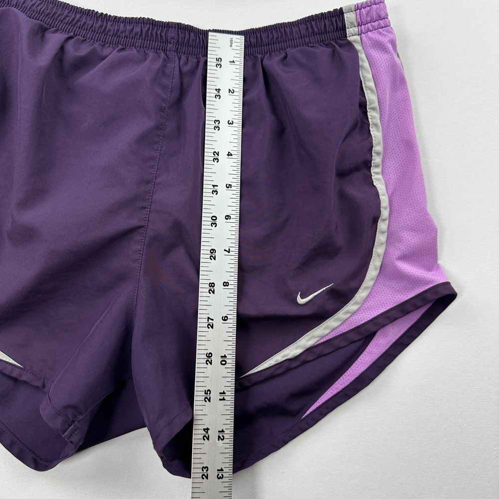 Nike Tempo Dri-Fit Running Shorts Purple Lavender Silver‎ Reflective Womens XS - Picture 7 of 11